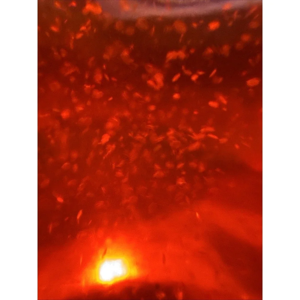 Vintage Moon and Stars‎ Glitter Lava Lamp Orange/Red  Silver Base